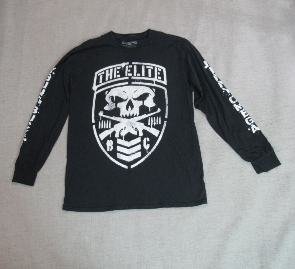 Pro Wrestling Tees T Shirt Medium The Elite Graphic Tee Long Sleeve Omega Buck